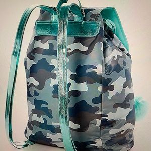 NWT Justice Camo Run the World Backpack